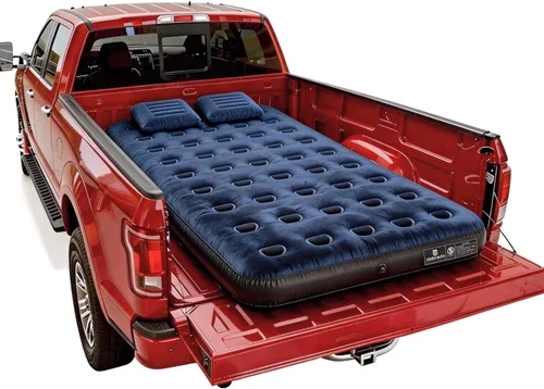 Miniatura 21 de Umbrauto Truck Bed Air Mattress Inflatable Pickup Camping Airbed for 5.5-5.8ft Full Size Short Truck Bed Road Trip Sleeping Pad with Pump for