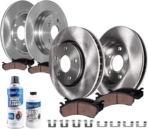 Miniatura 42 de Detroit Axle - Kit de frenos para Toyota Camry 2005-2006 [modelos XLE SE], frenos de disco Rotores Pastillas de freno de cerámica Reemplazo: 11.65