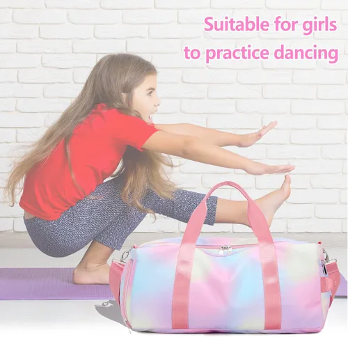 Miniatura 6 de Mochila deportiva de lona para viaje o gimnasio, para hombre y mujer, con compartimento para zapatos y bolsillo para cosas húmedas
