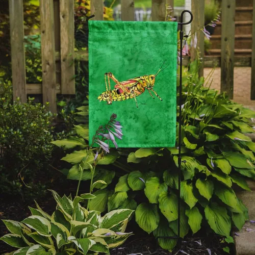 Miniatura 2 de Caroline's Treasures 8849GF Bandera de saltamontes en verde para buzón, bandera decorativa para patio exterior, patio, obras de arte de patio