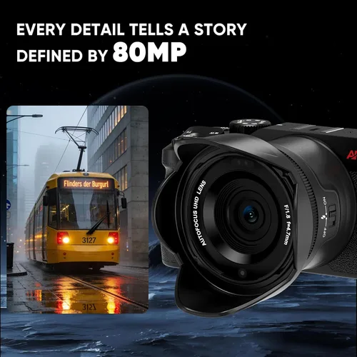 Miniatura 3 de ORDRO Cámaras digitales 5K para fotografía: cámaras de video de enfoque automático de 80 MP para YouTube, cámara de viaje con zoom de 18X