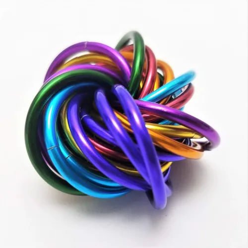 Miniatura 2 de Möbii - Pelota antiestrés (multicolor): silencioso Mobius TDAH, ansiedad, estimulante y alivio del estrés, herramienta para el hogar, viajes