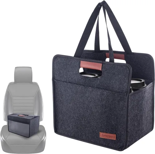 Miniatura 9 de Foyego Porta bebidas de 4 tazas con asa, portavasos reutilizables para bebidas, portátil, plegable, aislante, para taza de café, para entrega
