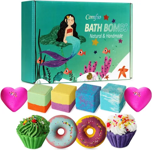 Miniatura 7 de Bombas de baño para niñas - Bombas de baño, regalos de Navidad para mujeres y niños, baño de burbujas, juego de regalo de bombas de baño hecho a