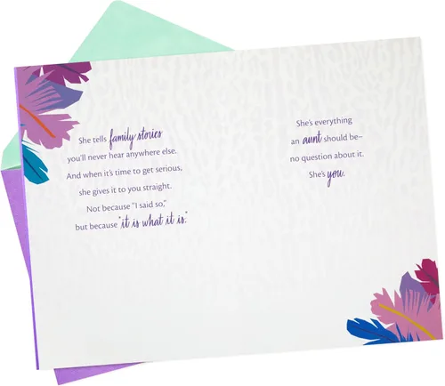 Miniatura 2 de Hallmark Tarjeta del día de la madre para tía (extra divertida) de sobrina o sobrino, tarjeta de cumpleaños de tía, pensando en ti, solo porque