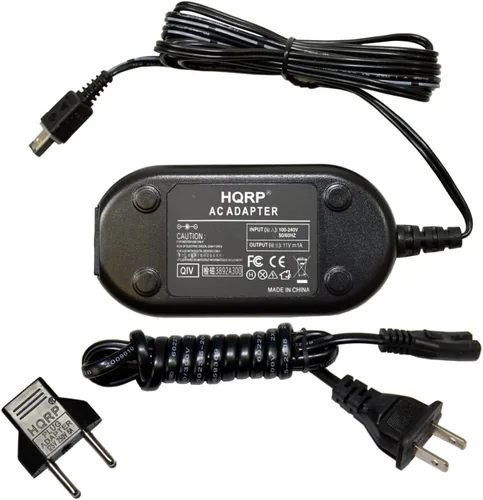 HQRP – Adaptador AC/cargador de repuesto para JVC gr-da30u/videocámara GR-DA30US con EE. UU. Cord & Euro plug adapter