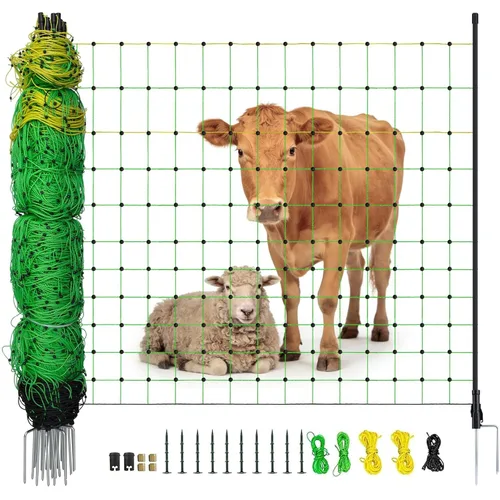 Miniatura 7 de Red eléctrica para cerca, 42.5 pulgadas de alto x 164 pies de largo, cercas eléctricas para animales más grandes, para patios traseros, granjas