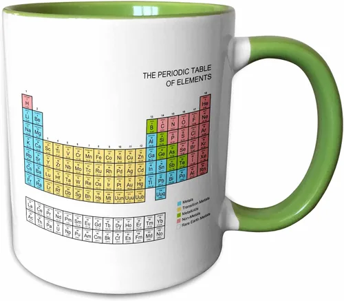 Miniatura 7 de 3dRose mug_76645_4 "Pastel Periodic Table - Regalo educativo escolar académico para aulas de ciencia, química, física" en dos tonos, color negro, 11