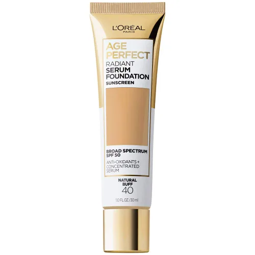 Miniatura 19 de L'Oreal Paris Age Perfect Base de suero radiante con SPF 50, Rosa Miel, 1 fl. oz. Rosa (honey rose)