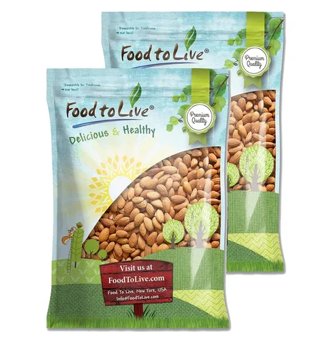 Miniatura 12 de Almendras, 8 onzas – Kosher, entero, sin cáscara, sin sal, crudo, a granel