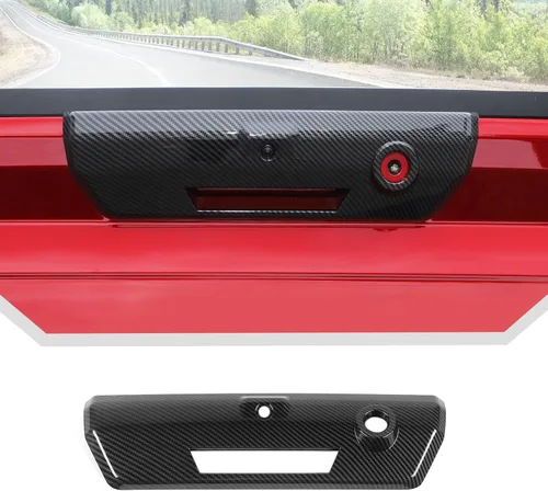 JeCar para F150 Cubierta de Manija de Compuerta de Fibra de Carbono Moldura de Manija de Puerta Trasera Accesorios Exteriores Compatible con Ford