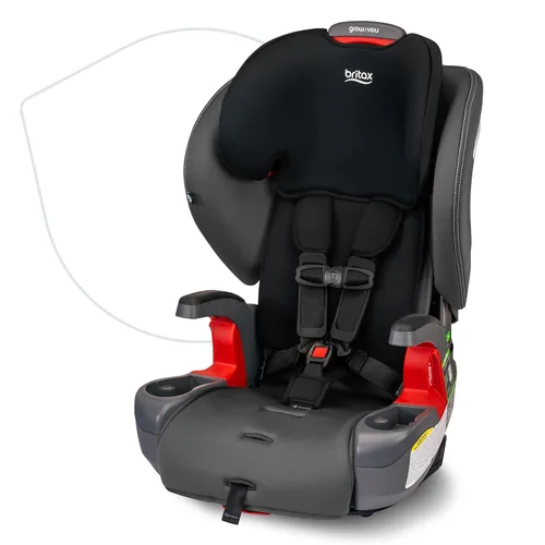 Miniatura 13 de Britax Grow with You ClickTight Asiento de Coche Arnés-2-Elevador, Elevador de Respaldo Alto 2-en-1, Contorno Negro