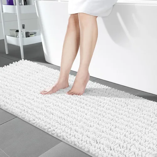 Miniatura 146 de Yimobra Alfombras de Baño Antideslizantes Lavables - Alfombra de Baño de Chenilla Ultra Suave Absorbente, Alfombra Peluda de Secado Rápido para Negro
