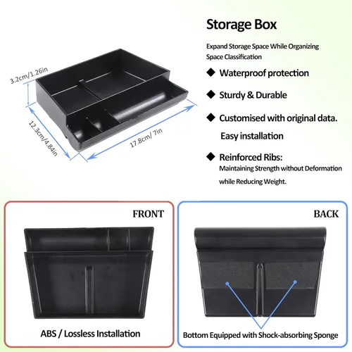 Miniatura 6 de Organizador de consola central para Honda Pilot 2016-2022/ Ridgeline 2017-2025/ Passport 2019-2025, Caja de almacenamiento con cajón de privacidad