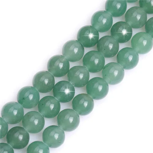Miniatura 26 de GEM-Inside - Cuentas redondas de ágata de ónix azul claro natural de 0.394 pulgadas (0.394 in) con agujero grande para hacer joyas, suministros