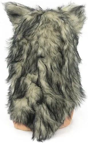 Miniatura 8 de HAO Máscara de terror realista de Halloween con mandíbula móvil, máscara de cabeza de lobo movible para fiesta de Halloween, disfraz de lobo