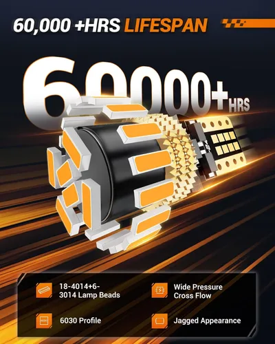 Miniatura 7 de SEALIGHT 194 foco LED 2000K ámbar 168 T10 2825 W5W 600% de brillo, focos LED de cuña para interior de automóvil, reemplazo para luces de matrícula