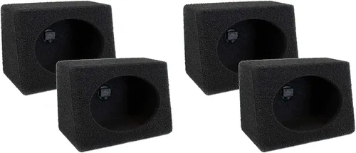 QPOWER Q-Bomb - Caja de subwoofer para automóvil de 6 x 9 pulgadas con par de rociadores para cama (paquete de 4)