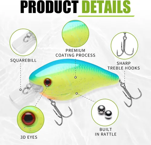 Miniatura 2 de TRUSCEND Swimmax para agua dulce y salada, señuelos de pesca realistas para lubina, trucha, crappie, lucio, lucio, salmón azul, cebos para lubina