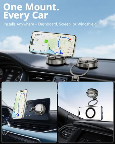Miniatura 2 de UBeesize 2025 Actualizado Soporte Magnético de Vacío Magsafe Gira 360° para Teléfono en Coche