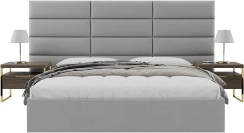 Miniatura 122 de Vänt - Paneles tapizados de cabecera para montar en la pared, diseño Isabelle, 60 x 23 pulgadas, configuración de 4 paneles individuales, Cuero