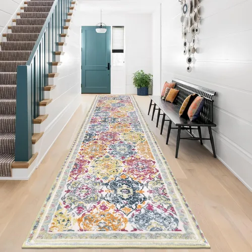 Miniatura 109 de Vaukki - Alfombra de pasillo, suave y peluda, alfombra antideslizante lavable, para lavandería, cocina, granja, baño, entrada y dormitorio