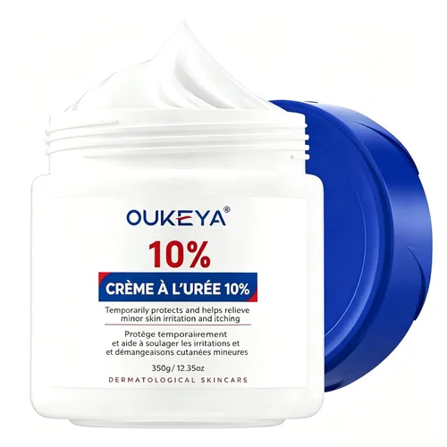 OUKEYA Crema de Urea 40 Por Ciento, Crema para Manos y Pies para Sequedad y Grietas, Loción de Urea para Pies de Fuerza Máxima (350g)