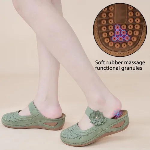 Miniatura 4 de Alicegana Sandalias elegantes de verano para mujer, con puntera cerrada, estilo casual, sin cordones, con gancho ajustable