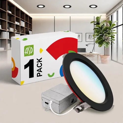 Miniatura 13 de ASD Luz empotrable con clasificación de fuego de 4 pulgadas, 5 colores 2700 K/3000 K/3500 K/4000 K/5000 K, 840 lúmenes, clasificación de fuego de 2