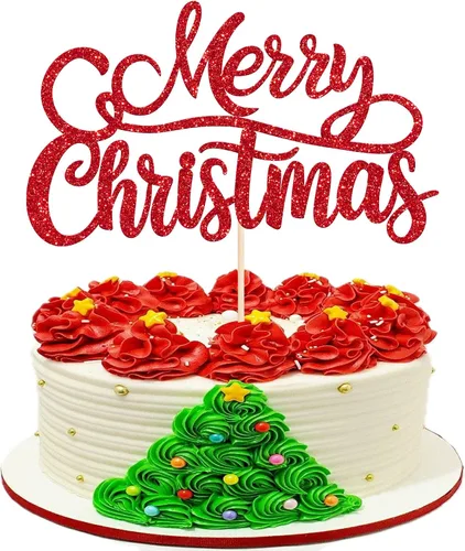 Miniatura 14 de Rsstarxi 1 Paquete Decoración para Pastel Feliz Cumpleaños Jesús con Purpurina Natividad Navidad Palillo para Pastel Decoraciones de Pastel