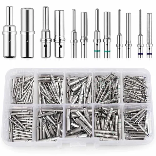 Miniatura 8 de JRready ST6443 Kit de pines Deutsch, pines sólidos Deutsch, kit de contactos de barril cerrado tamaño 12 16 20 terminales machos y enchufes hembra