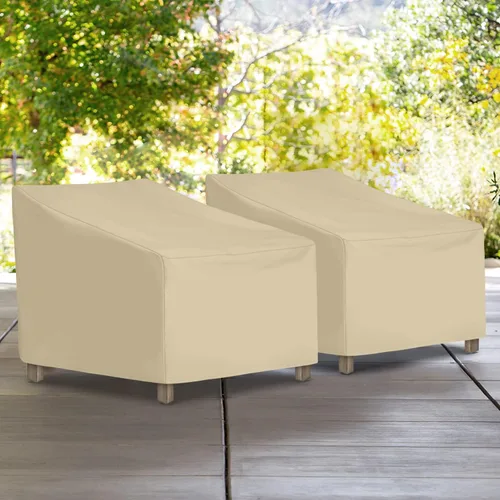 Miniatura 7 de SunPatio Paquete de 2 fundas para sillas de exterior, resistentes e impermeables, para asientos profundos, protección para todo tipo de clima