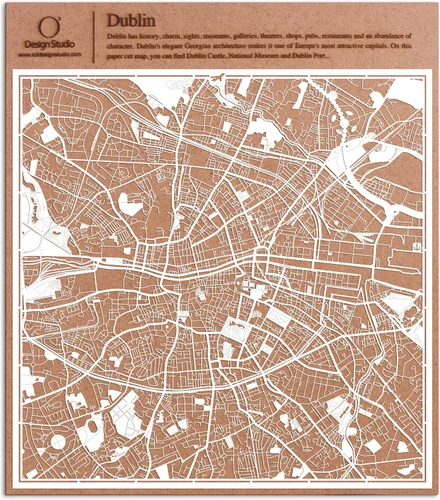 Miniatura 26 de O3 Design Studio Aberdeen - Mapa de papel cortado en papel blanco de 12 x 12 pulgadas