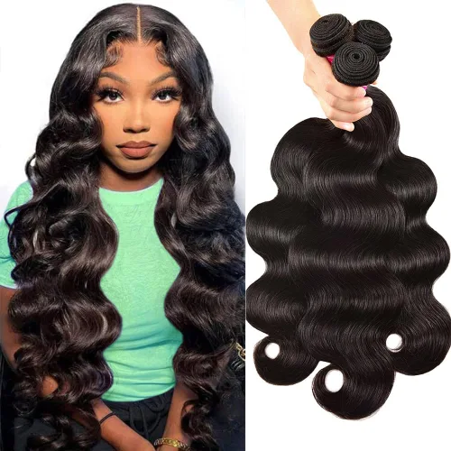 Adigrace Paquetes de Cabello Humano 16 18 20 Pulgadas Paquetes de Ondas Corporales Cabello Humano 10A Paquetes de Cabello Humano Brasileño 100%