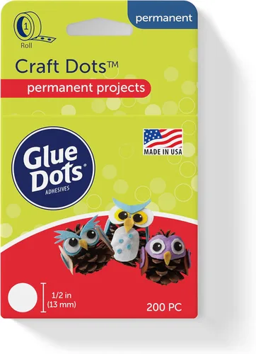 Miniatura 2 de Glue Dots, Puntos para manualidades, doble cara, 1/2 pulgada, .5 pulgadas, 200 puntos, cinta de pegamento para manualidades, puntos de pegamento