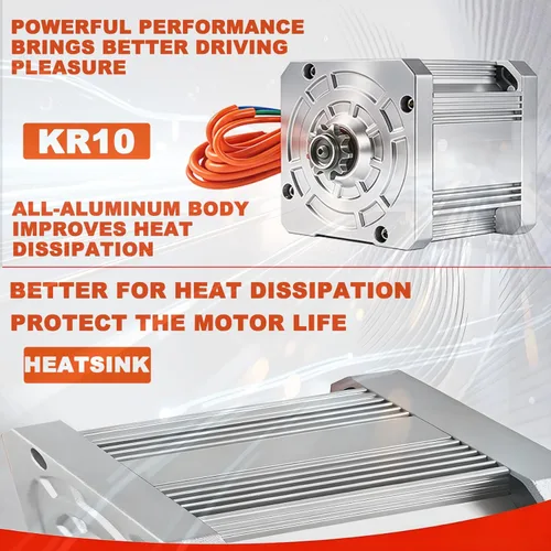 Miniatura 5 de Kunray 72V Brsushess Motor 6500W Electric Dirt Bike Motor Peak 9000RPM Peak 12KW for Tutio Kugo Electric Motorcycle Go Karts ATV Upgraded (72V 6500W)