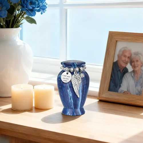 Miniatura 5 de Dletay Urnas pequeñas para cenizas humanas, recuerdo de 2.85 pulgadas, mini urna de cremación conmemorativa para mujeres y hombres, urnas funerarias