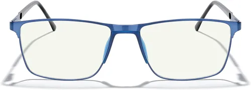 Miniatura 2 de MERRY'S Lentes de bloqueo de luz azul de moda, lentes de lectura, marco de metal, bisagra de resorte, lentes para hombres Azul-2.047 in