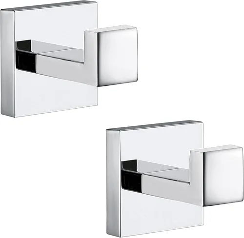 Miniatura 8 de Ganchos para toallas para baños, gancho negro mate para toallas de cocina y baño, gancho de acero inoxidable SUS304, ganchos resistentes para colgar