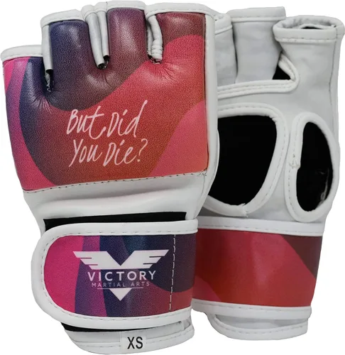 Miniatura 3 de Guantes de boxeo para mujer, de piel sintética, sin dedos, para kickboxing, sparring, muay thai y bolsa pesada