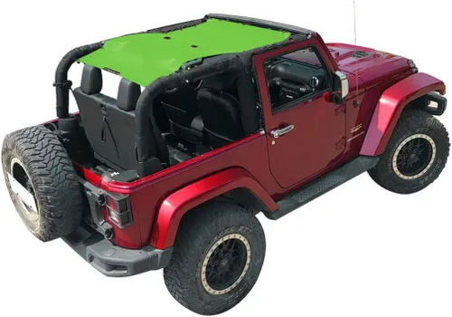 Miniatura 37 de Shadeidea JK - Parasol superior compatible con Jeep Wrangler JKU, cubierta de techo de malla suave (2007-2018) - Bloqueador de ruido de viento UV