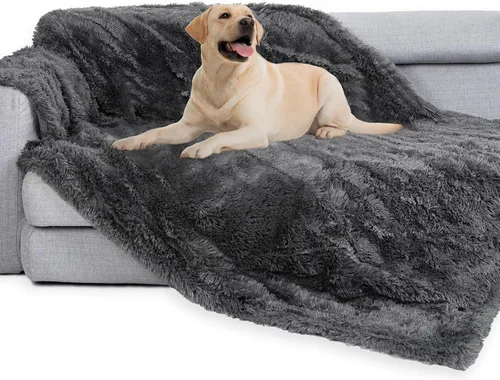 Miniatura 36 de gogobunny Manta impermeable para perros para perros grandes, gatos, cachorros, manta reversible de piel sintética para mascotas, lavable, protección
