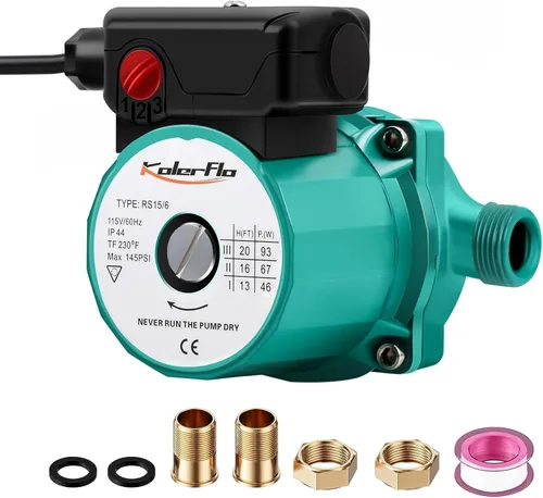 Miniatura 10 de Bomba de recirculación de agua caliente, bomba de circulación automática de 120 W 110 V/bomba de refuerzo Cabeza de acero inoxidable NPT 3/4
