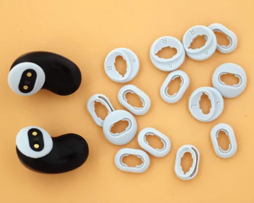 Miniatura 6 de Galaxy Buds - Juego de 8 pares de almohadillas de goma de silicona de repuesto, tallas S/L, 2 tamaños, de goma de silicona, puntas de ala, Mystic