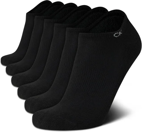 Miniatura 28 de Calvin Klein Calcetines para hombre, mezcla de algodón, acolchados, sin talla, forro de calcetines atléticos (6 unidades)