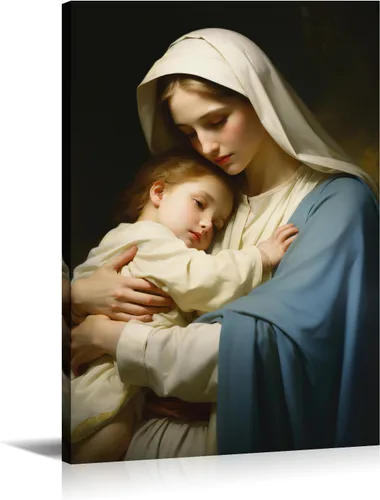 Miniatura 12 de Arte de pared de Jesús y cardenal, decoración de Cristo, cuadro enmarcado de Dios, pintura cristiana, inspiración religiosa, impresiones en lienzo