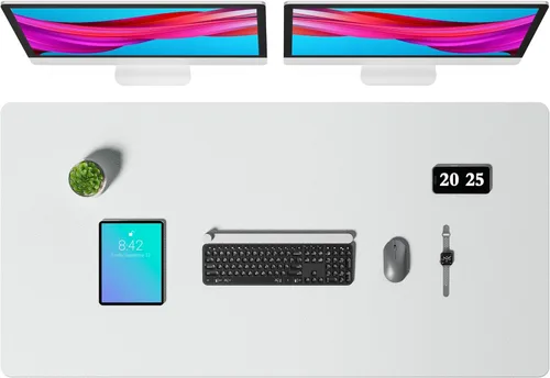 Miniatura 233 de Aothia - Protector de escritorio de cuero sintético, base para mouse, superficie antideslizante e impermeable para escribir y para laptop