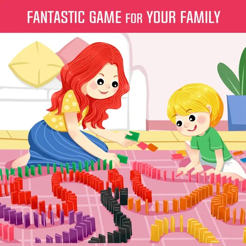 Miniatura 8 de Juego de dominó de 1000 piezas para niños con 20 bloques adicionales, azulejos coloridos para construcción, apilamiento, carreras, volar, dominó