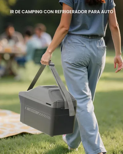 Miniatura 8 de Upstreman Enfriador y calentador eléctrico de 10 cuartos (9 L) de capacidad, refrigerador termoeléctrico para automóvil con correa para el hombro