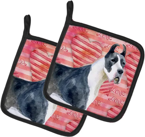Miniatura 244 de Caroline's Treasures BB9655PTHD - Juego de soportes para ollas de cocina resistentes al calor, almohadillas calientes para horno, 7 1/2 x 7 1/2